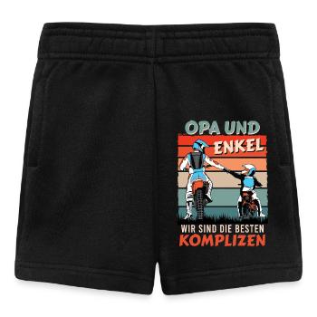 OPA UND ENKEL WIR SIND DIE BESTEN KOMPLIZEN - Baby Shorts - Schwarz - Vorne