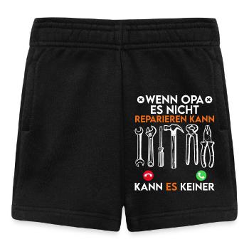 Opi WENN OPA ES NICHT REPARIEREN KANN KANNS KEINER - Baby Shorts - Schwarz - Vorne
