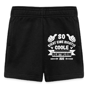 Ruhestand SO SIEHT EINE RICHTIG COOLE RENTNERIN - Baby Shorts - Schwarz - Vorne