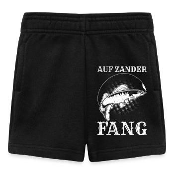 Angler Outfit AUF ZANDER FANG Lustiges Angeln - Baby Shorts - Schwarz - Vorne