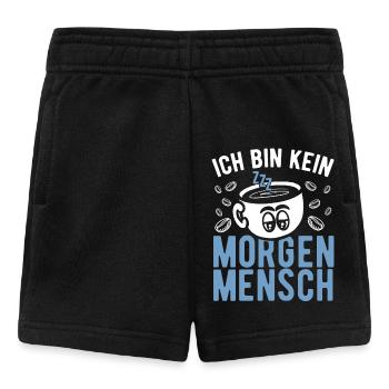 Night owl, late riser, sleepyhead, morning person - Baby Shorts - black - Front