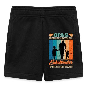 OPAS WURDEN ERSCHAFFEN ENKELKINDER HELDEN - Baby Shorts - Schwarz - Vorne