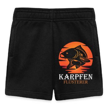 KARPFEN FLÜSTERER Lustiges Angler Geburtstags - Baby Shorts - Schwarz - Vorne