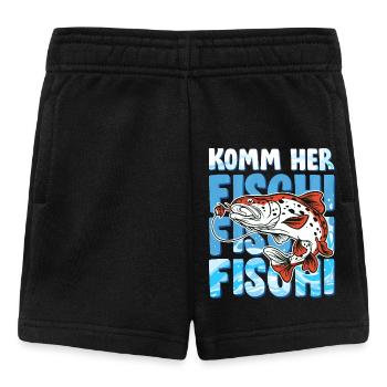Angler KOMM HER FISCHI FISCHI FISCHI Lustiges - Baby Shorts - Schwarz - Vorne