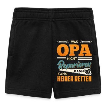 Opi WAS OPA NICHT REPARIEREN KANN KANN KEINER - Baby Shorts - Schwarz - Vorne