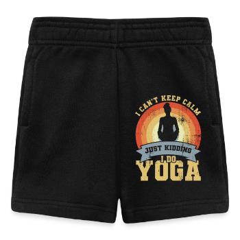 Blague sur le yoga - Short Bébé - noir - Devant