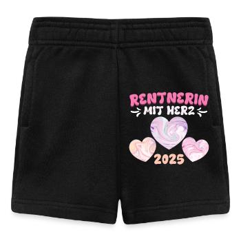 RENTNERIN MIT HERZ 2025 Großmutter Renten - Baby Shorts - Schwarz - Vorne