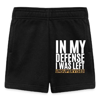 I Was Left Unsupervised - Baby Shorts - black - Front
