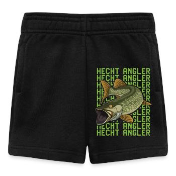 Angler Geburtstag HECHT ANGLER Lustiges Angeln - Baby Shorts - Schwarz - Vorne