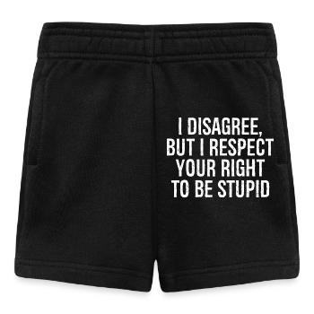Je ne suis pas d’accord mais je respecte ton droit d’être stupide - Short Bébé - noir - Devant