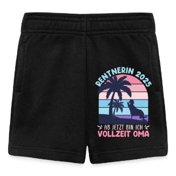 RENTE 2025 ENDLICH VOLLZEIT OMA BIN NICHT FAUL - Baby Shorts - Schwarz - Vorne