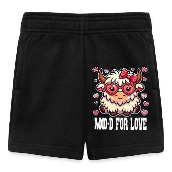 Moo-d for Love - Douce vache de la Saint-Valentin - Short Bébé - noir - Devant
