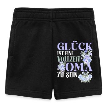 Omi GLÜCK IST EINE VOLLZEIT OMA ZU SEIN Geburtstag - Baby Shorts - Schwarz - Vorne