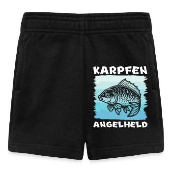 KARPFEN ANGELHELD Lustiges Angeln Hobby Karpfen - Baby Shorts - Schwarz - Vorne