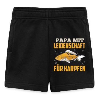 PAPA MIT LEIDENSCHAFT FÜR KARPFEN Lustiges - Baby Shorts - Schwarz - Vorne