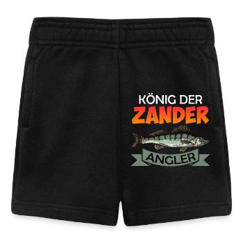 Angeln KÖNIG DER ZANDER ANGLER Lustiges Angel - Baby Shorts - Schwarz - Vorne