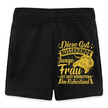 Rentnerin DIESE GUT AUSSEHENDE JUNGE FRAU IM - Baby Shorts - Schwarz - Vorne