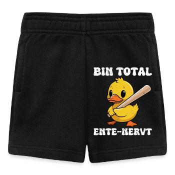 Karneval Party BIN TOTAL ENTE NERVT Lustiges - Baby Shorts - Schwarz - Vorne