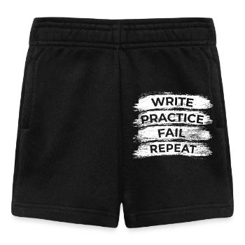 Writing Practice Fail Repeat - Baby Shorts - black - Front
