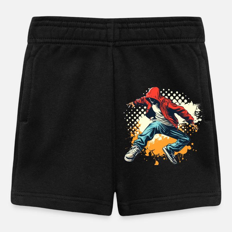 Breakdancer Grafik - Baby Shorts - Schwarz