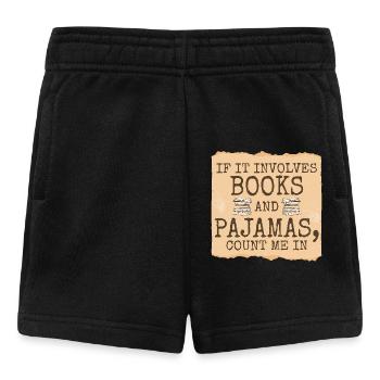 Quand il s’agit de livres et de pyjamas, j’y suis - Short Bébé - noir - Devant