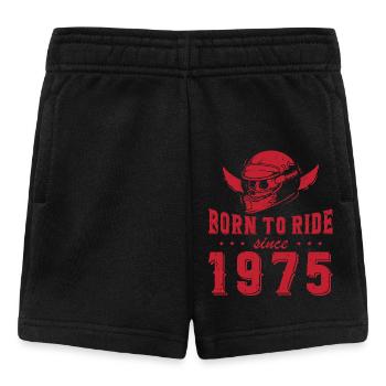 Né pour rouler depuis 1975 - Short Bébé - noir - Devant
