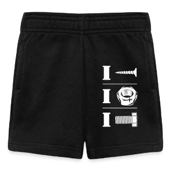 Vis écrou boulon Humorous Craftsman - Short Bébé - noir - Devant