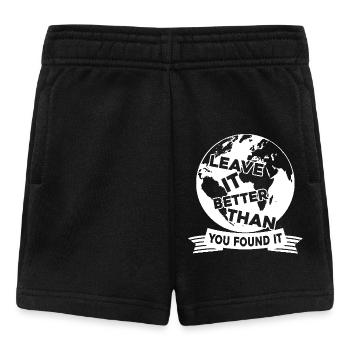 Earth Day Make Earth Better - Baby Shorts - black - Front
