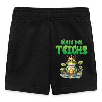 Froschkostüm KÖNIG DES TEICHS Lustiges Karneval - Baby Shorts - Schwarz - Vorne