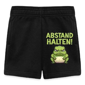 Froschkostüm ABSTAND HALTEN Lustiges Frosch - Baby Shorts - Schwarz - Vorne
