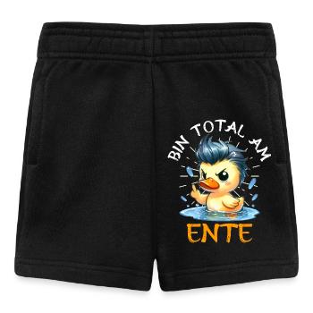 Karneval Ente BIN TOTAL AM ENTE Lustiges - Baby Shorts - Schwarz - Vorne