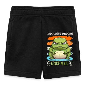 Froschkostüm VERSUCHS MORGEN NOCHMAL Lustiges - Baby Shorts - Schwarz - Vorne