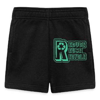 Earth Day Make Green Earth - Baby Shorts - black - Front