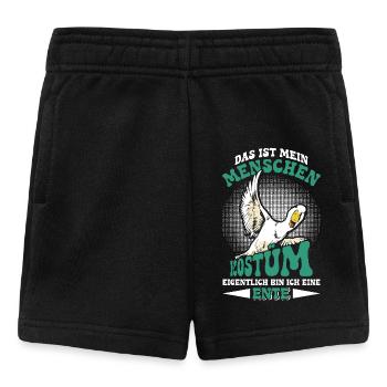 Faschingskostüm DAS IST MEIN MENSCHEN KOSTÜM - Baby Shorts - Schwarz - Vorne