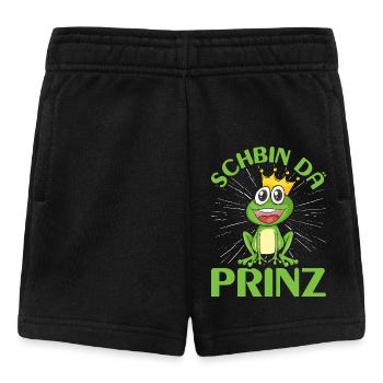 Karneval Kostüm Party SCHBIN DA PRINZ Lustiges - Baby Shorts - Schwarz - Vorne