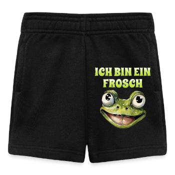 Froschkostüm ICH BIN EIN FROSCH Karneval - Baby Shorts - Schwarz - Vorne