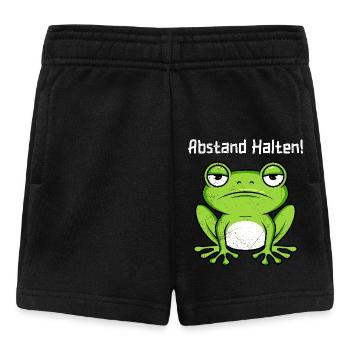 Faschings Party ABSTAND HALTEN! Genervter Frosch - Baby Shorts - Schwarz - Vorne