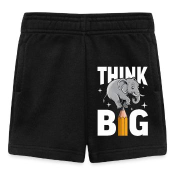 Think Big Elephant Penseurs, rêveurs et visionnaires - Short Bébé - noir - Devant