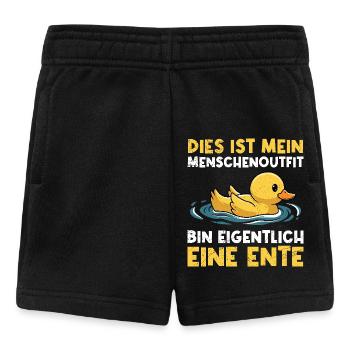 Karneval Ente DIES IST MEIN MENSCHEN OUTFIT BIN - Baby Shorts - Schwarz - Vorne