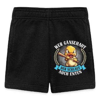 Karneval Party WER GÄNSEHAUT DER SCHLÄGT AUCH - Baby Shorts - Schwarz - Vorne