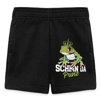 Karneval Kostüm Party SCHBIN DA PRINZ Lustiges - Baby Shorts - Schwarz - Vorne