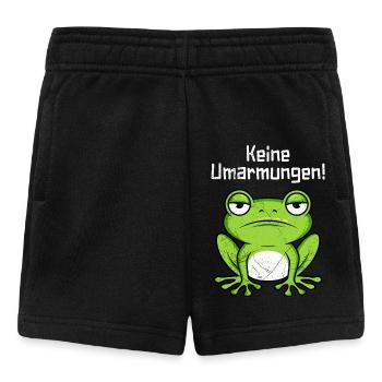 Faschings Kostüm KEINE UMARMUNGEN Lustiges - Baby Shorts - Schwarz - Vorne