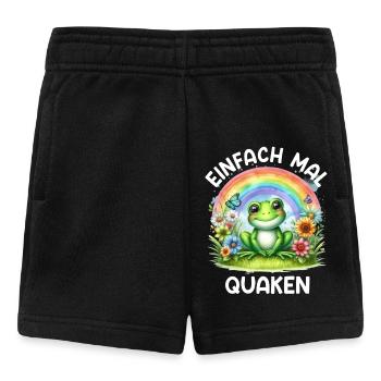 Karneval Kostüm Party EINFACH MAL QUAKEN - Baby Shorts - Schwarz - Vorne