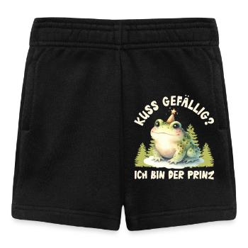 Faschingskostüm KUSS GEFÄLLIG? ICH BIN DER PRINZ - Baby Shorts - Schwarz - Vorne