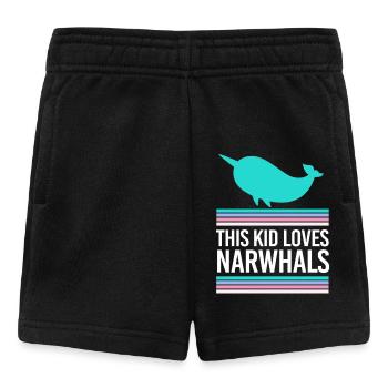 Narwhal - Baby Shorts - black - Front