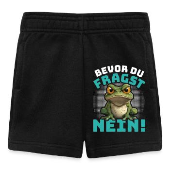Karneval Kostüm BEVOR DU FRAGST NEIN! Lustiges - Baby Shorts - Schwarz - Vorne