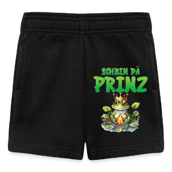 Froschkostüm Party SCHBIN DA PRINZ Lustiges - Baby Shorts - Schwarz - Vorne