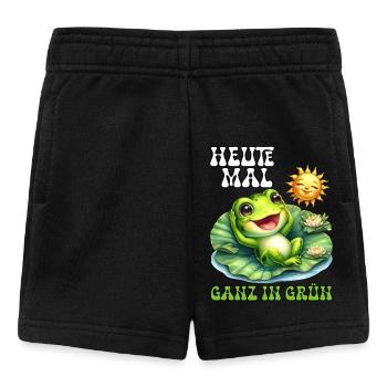 Froschkostüm HEUTE MAL GANZ IN GRÜN Lustiges - Baby Shorts - Schwarz - Vorne