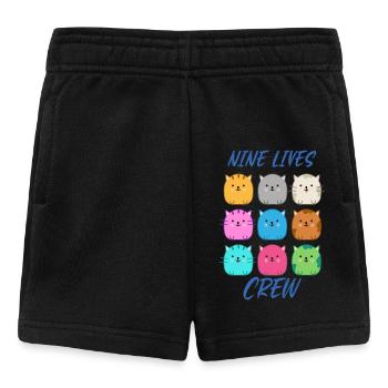 Nine lives crew cat - Baby Shorts - black - Front