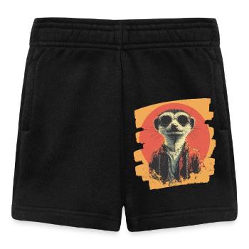 Suricate Rétro - Short Bébé - noir - Devant